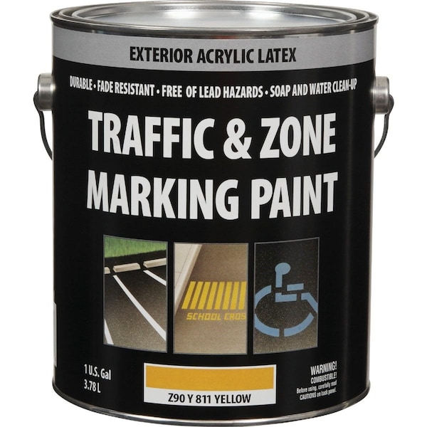 Traffic And Zone Traffic & Zone Yellow Latex Gallon Traffic Paint Z90Y00811-16 - main